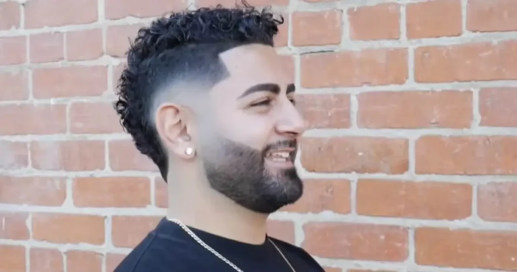 Curly Fade and Beard
