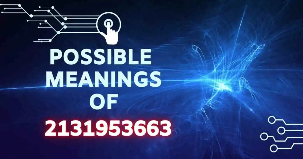 Possible Meanings OF 21319536631