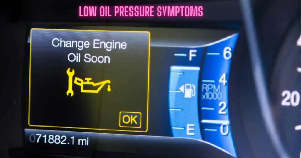 low oil pressure symptoms