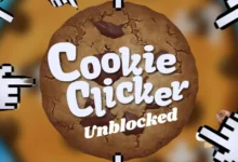 A playful cookie cricker image inviting users to unlock cookies in Cookie Clicker Unblocked