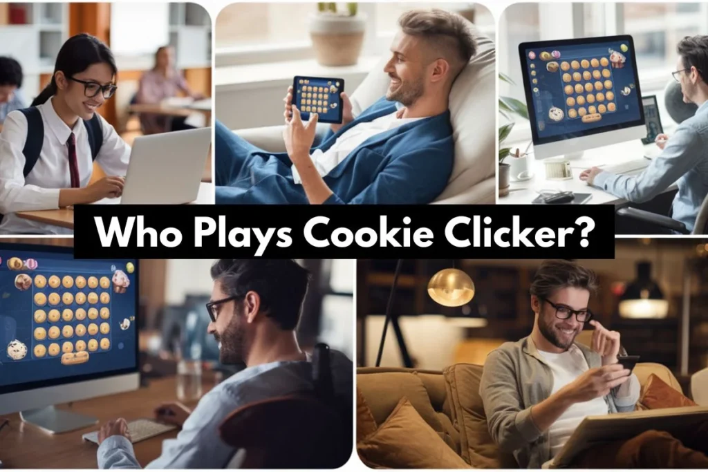 Individual playing Cookie Clicker Unblocked, eagerly clicking cookies on their device, immersed in the fun of the game.